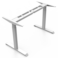 Bureau électrique moderne réglable en hauteur, deux moteurs, construction en acier inoxydable, design intelligent de luxe pour usage domestique et commercial - OEM