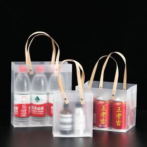 Sacs fourre-tout transparents en PP avec poignées en corde pour l'emballage de vêtements et de cadeaux (vente en gros) - Product Image 6