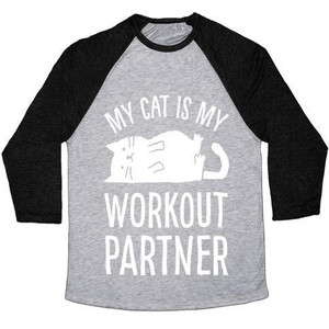 Mi gato es mi compañero de entrenamiento, camiseta de béisbol unisex de mezcla triple - Product Image 4