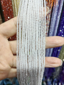 <span class=keywords><strong>2</strong></span>/3mm di colore Flash zircone di cristallo tagliato piccole perle rotonde semilavorate all'ingrosso fatte a mano collana fai da te orecchini materiale - Product Image 6