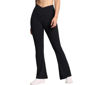 FOXA Women's High Waist <b>Flare</b> <b>Leggings</b> With Tummy Control Yoga Pants Bootcut Bell Bottom Workout Pants - Product Image 2