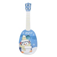 Pink Color Mini Four Strings Toy Guitar Children's Simulation Instrument Can Play Enlightenment Musical Instrument Toys