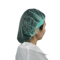 Bonnet Bouffant jetable en PP Non tissé, filet à cheveux élastique simple et Double, capuchon anti-poussière Cofias