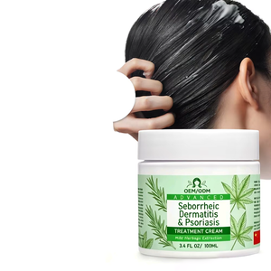 Crème apaisante naturelle à base de plantes pour la dermatite séborrhéique, le psoriasis, la folliculite, l'eczéma, le cuir chevelu sec et les pellicules, 100 ml, marque privée OEM - Product Image 1