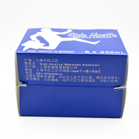 Paquet de 6 porte-bouteilles de bière en carton ondulé pliable personnalisé, blanc uni avec gaufrage, plastification mate, dossier de type boîte