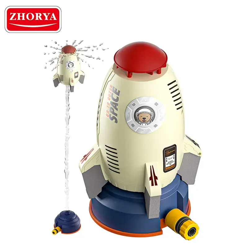 Zhorya थोक यार्ड कताई स्प्रे पानी खिलौना रॉकेट पानी खिलौना आउटडोर यार्ड के लिए बुझानेवाले Lawns पिछवाड़े