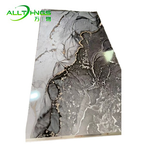 Panneau mural en marbre <span class=keywords><strong>PVC</strong></span> impression 3D motifs continus feuille de marbre UV <span class=keywords><strong>dalle</strong></span> de marbre résistant aux rayures brillant - Product Image 1
