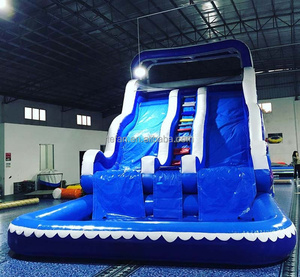 מדהים כחול גל מתנפח עם בריכה - Product Image 4