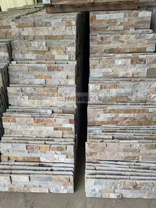 Panneaux à bords fendus de qualité supérieure tuile de pierre de culture empilée bardeaux de <span class=keywords><strong>toiture</strong></span> en <span class=keywords><strong>ardoise</strong></span> pierre naturelle décoration murale extérieure - Product Image 3