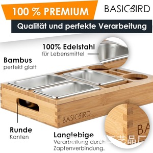 กล่องเก็บของอเนกประสงค์ Basicbird Couchbar ทำจากไม้ สำหรับใส่เครื่องดื่มและขนม ใช้บนโต๊ะทำงาน - Product Image 5