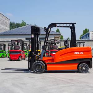 Precio barato carretilla elevadora eléctrica 3,5 toneladas 4x4 rueda Mini carretilla elevadora eléctrica envío gratis China hizo repuestos nuevo - Product Image 1