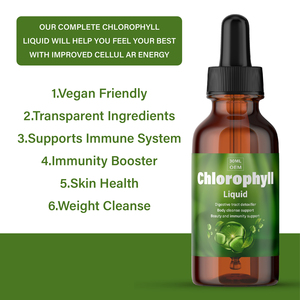 تصنيع المعدات الأصلية/ODM العلامة التجارية الخاصة الكلوروفيل قطرات سائلة عصير عضوي مخلفات مشروب فموي تطهير الجسم المكملات الغذائية الصحية - Product Image 3