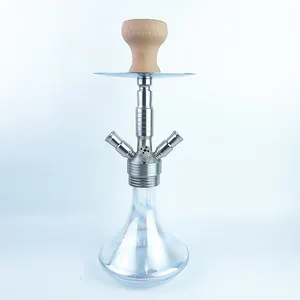 Portátil Cachimba de aluminio pequeña mesa Shisha dos Manguera con Hookah jaula