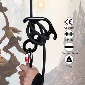 Set Completo Total Black di Attrezzatura per Alpinismo Lavori in Quota Discesa su Corda Fuga e Soccorso - Product Image 4