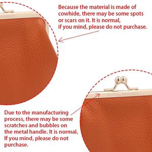 Porte-monnaie AndoBag pour femmes en cuir de vache véritable, porte-cartes décontracté, mini sac de rangement, petit portefeuille court avec fermeture à pression 1507 - Product Image 2