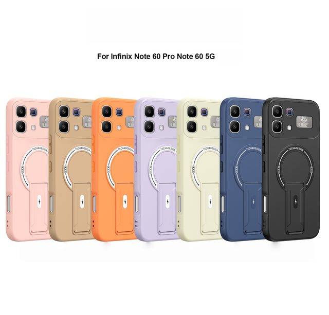 New Arrival Matte Texture Magnetic Kickstand Anti-drop Protective Cover for Infinix NOTE 60 PRO Hot70 Spark40
