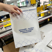 Sacs enveloppes en papier glassine écologiques pour chaussettes, sous-vêtements, accessoires, emballage translucide, impression personnalisée, vente en gros