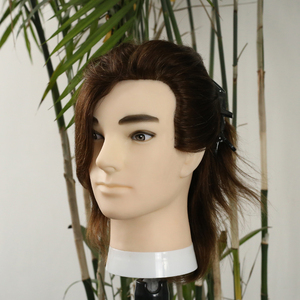 Tête de mannequin pour homme avec 100% cheveux humains Tête de poupée d'entraînement pour salon, salon de coiffure et école de beauté pour la coupe - Product Image 3