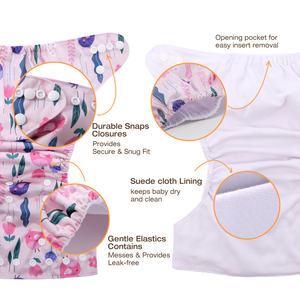 Fraldas de pano para bebês recém-nascidos, fraldas de pano para bebês, tamanho único, lavável e reutilizável, ajustável para bebês, meninas e meninos - Product Image 3
