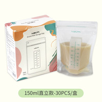 Sachets de Conservation de Lait Maternel 30 Pièces, 150ml ou 200ml, Peuvent Être Utilisés Debout, Double Scellage pour Stockage Horodaté