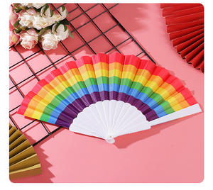 カスタムロゴ印刷入り23cmスペイン製竹製折りたたみ扇子、結婚式や販促用、お手頃価格で - Product Image 5