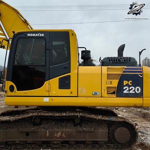 Excavatrice sur chenilles Komatsu 220 d'occasion, marque japonaise d'origine, 22 tonnes, taille moyenne, excavatrice sur chenilles d'occasion - Product Image 2