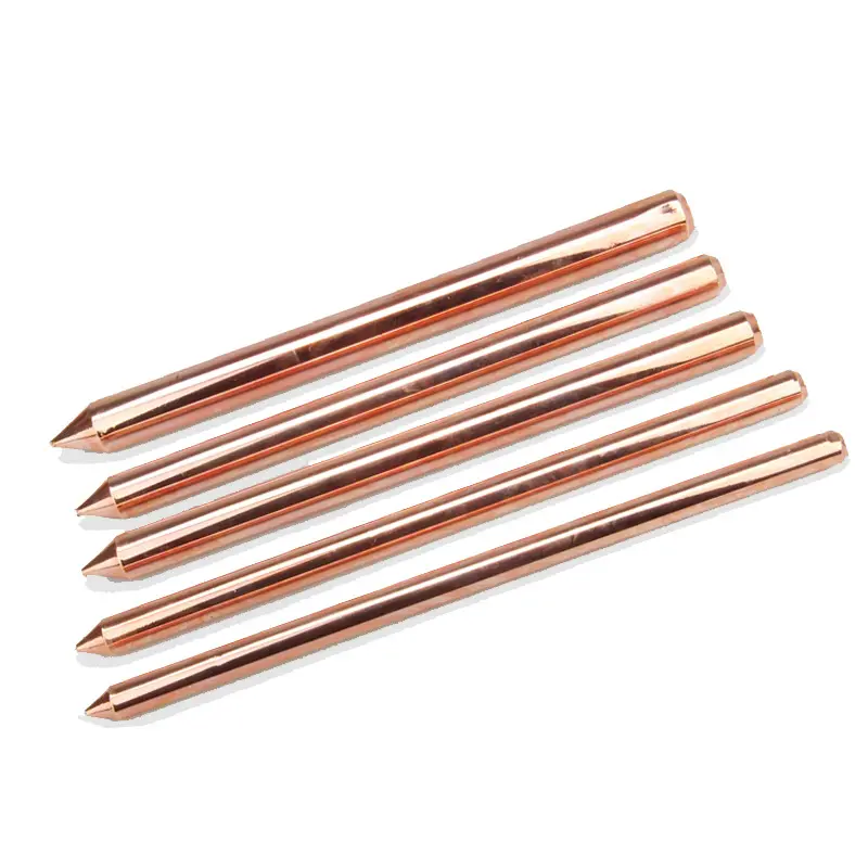 copper plating earth grounding rod with clamp for electric fence lightning protection