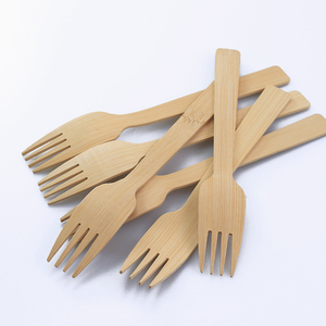 Couverts en bambou écologiques, 100 paquets, 170 mm, biodégradables, jetables, fourchettes en bambou naturelles - Product Image 1
