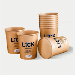 Récipient <span class=keywords><strong>jetable</strong></span> écologique pour plats à emporter 9 oz bols de nouilles en papier kraft tasses à <span class=keywords><strong>soupe</strong></span> chaude avec couvercle plat en papier - Product Image 6