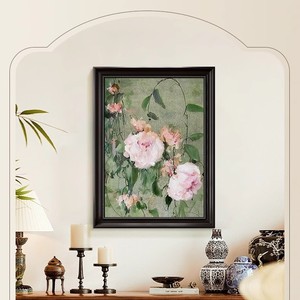 Decorazione d'Ingresso in Stile Medievale Francese, Arte Murale Floreale Vintage per Corridoio, Dipinto Incorniciato <span class=keywords><strong>di</strong></span> Lusso Accessibile per Soggiorno - Product Image 3