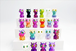 Ornamenti di Animali in <span class=keywords><strong>Plastica</strong></span> Stampati in 3D, Adorabili Statuette di Draghi Mini con Occhi Salienti - Product Image 3