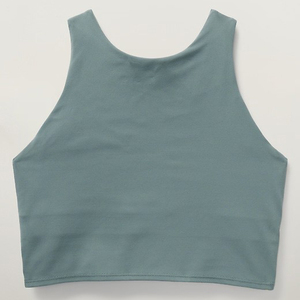 Nuevas llegadas Mujeres O-cuello Chaleco 4-Way Stretch Transpirable Fitness <span class=keywords><strong>Gym</strong></span> Ligero Mujeres <span class=keywords><strong>Basic</strong></span> Yoga Set - Product Image 4
