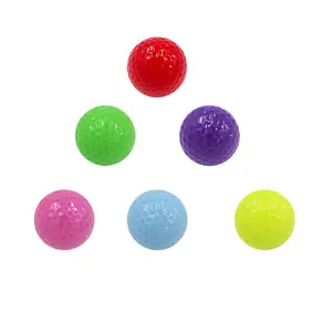 Custom Logo& Color High Quality Best Selling Cheap Price Durable For Practice 2 Layers Colorful Golf Ball
