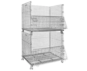 Warehouse Equipment Storage Cage Warehouse Storage Mesh Roll Cage Construction Storage Cage