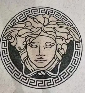 Современный дизайн Богиня Медуза, медальон, стеклянная мозаика для бассейна, полированная квадратная плитка для стен, пола, интерьера для виллы-60 дюймов