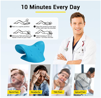 Oreiller de traction chiropratique pour soulager la douleur, relaxant pour le cou et les épaules, dispositif de traction cervicale, étireur de cou
