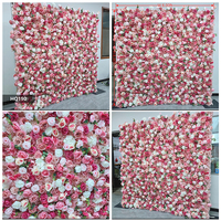 Mur de fleurs artificielles épaissi de haute qualité, 8x8 pieds, bleu, pour décoration de fête ou demande en mariage