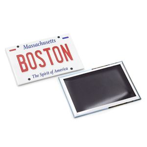 Factory Customized the United States City Boston Souvenir <b>Fridge</b> Landmark Metal Tin Plate Refrigerator Magnet - Product Image 1