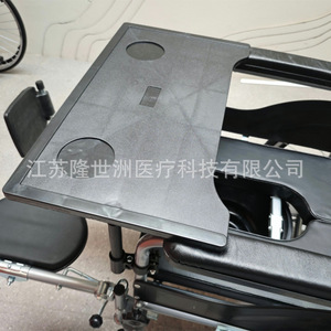 Fauteuil roulant manuel léger pliable multifonctionnel pour personnes âgées, usage domestique, noir, 22 kg, tube en acier épaissi - Product Image 3