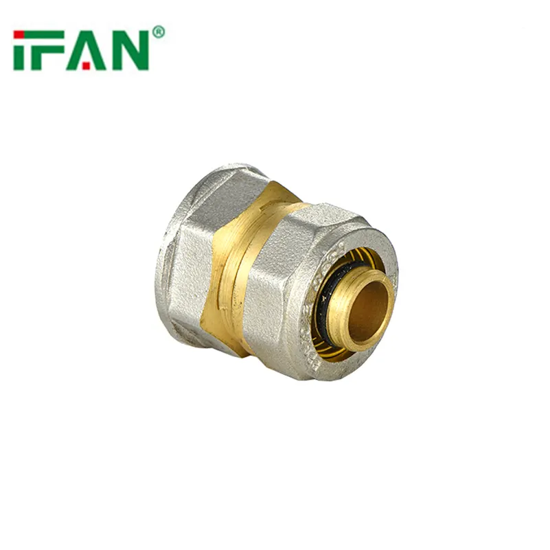 IFAN bán buôn giá rẻ giá pex Brass nữ chủ đề nén ổ cắm đồng thau phụ kiện