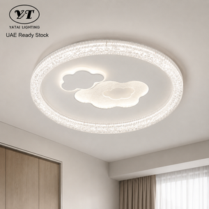 Lámpara de Techo LED Moderna con Control Remoto, Regulable, Tricolor, Acrílico y Hierro, Montaje Empotrado, para Interiores, Dormitorio, Sala de Estar - Product Image 1