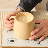 Mug à café en céramique de couleur unie, style nordique moderne, avec logo et couleur personnalisés, multicolores, passe au lave-vaisselle, idéal pour la maison, le bureau ou comme cadeau.