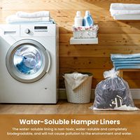 Doublures de paniers à linge imprimées en héliogravure, transparentes, en PVA, hydrosolubles, écologiques et biodégradables pour les entreprises de blanchisserie
