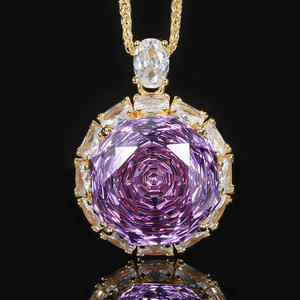 XILIANGFEIZI Perhiasan Baru yang Populer Set Kalung Liontin Emas Mewah Berlapis Emas dengan Cincin 18-16m - Product Image 6