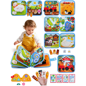 Livres d'éveil pour bébés en voyage, jouets sensoriels Montessori pour tout-petits, planche d'activités, jeux d'initiation pour avion et voiture - Product Image 3