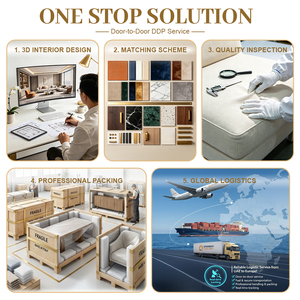 Arredamento di Lusso per Camera da Letto di Villa Letto Matrimoniale Moderno di Lusso <span class=keywords><strong>in</strong></span> Pelle e <span class=keywords><strong>Tessuto</strong></span> Queen e King Size - Product Image 6