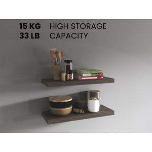 <b>Floating</b> <b>Shelves</b> Sienna 2 <b>Shelves</b> 1.50 H <b>Wall</b> Mount Display Storage - Product Image 2