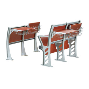 Escritorios y Sillas Escolares Masao, Hilera de Sillas con Estructura Metálica y Madera Sólida, para Estudiantes de Primaria y Secundaria - Product Image 2