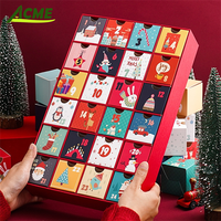 Calendrier de l'Avent personnalisé haut de gamme 2025 avec 24 compartiments cadeaux pour une utilisation festive