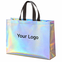 Sac de courses non tissé coloré au laser en gros, sac cadeau imprimé sur mesure, sac fourre-tout réutilisable